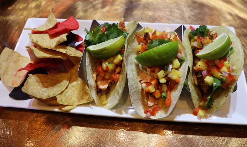 Blackened Salmon Tacos with Pineapple Salsa on Cooking Creations