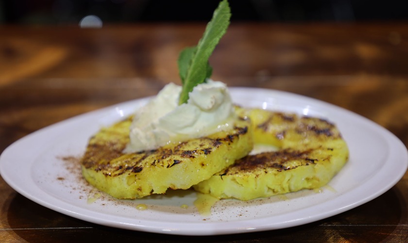 Grilled Pineapple with Mascarpone & Honey